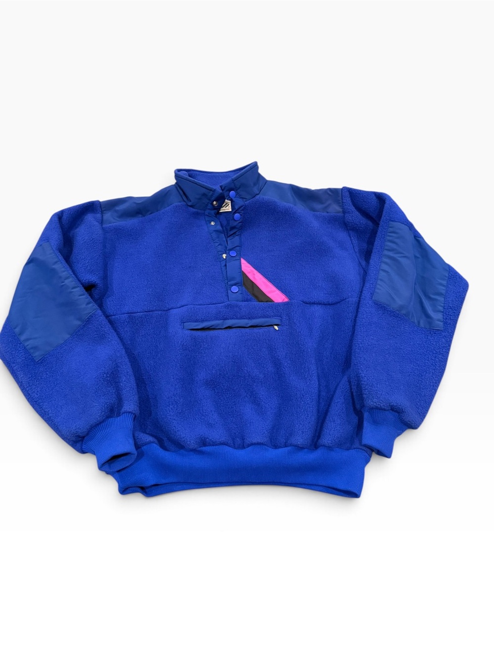 Vintage Rare Sunbuster Men’s M Fleece Pullover Blue Pink Made in USA